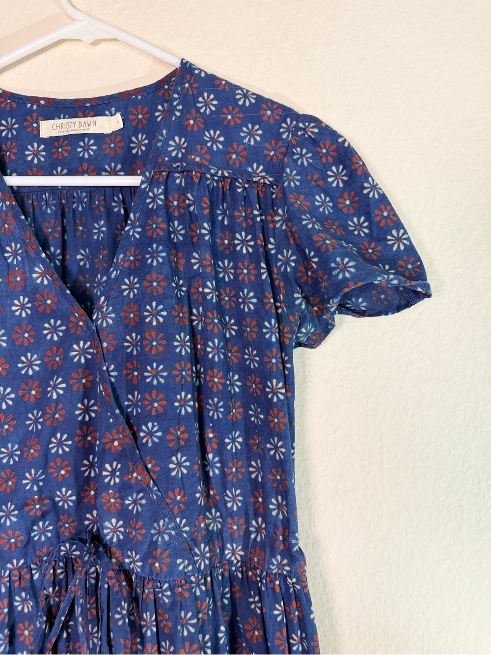 Christy Dawn Dawn Dress S Indigo Daisy Organic Cotton Prairie Midi Dress - Picture 8 of 11